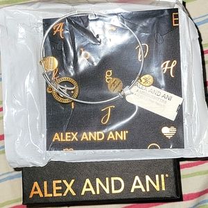 Alex and Ani two tone bracelet sterling silver